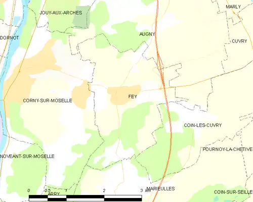 Detailkaart van de gemeente