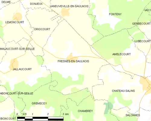 Detailkaart van de gemeente