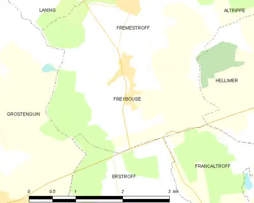 Detailkaart van de gemeente