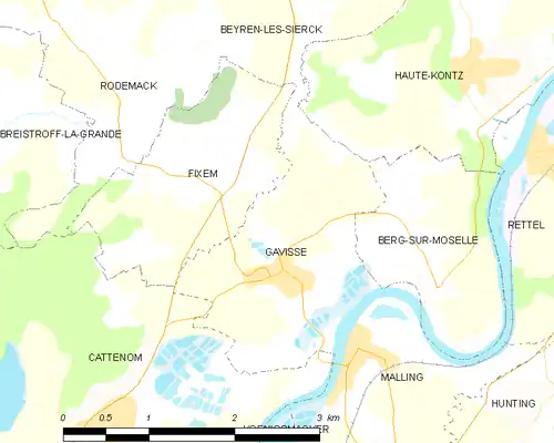 Detailkaart van de gemeente