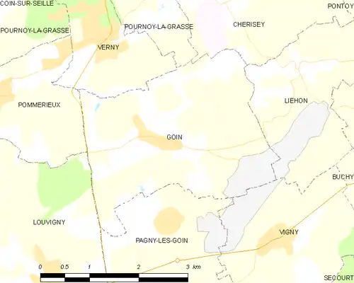 Detailkaart van de gemeente