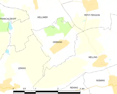 Detailkaart van de gemeente