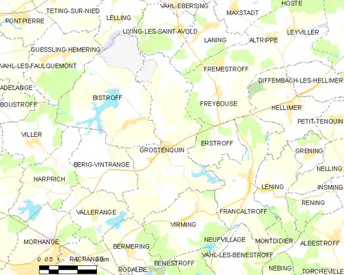 Detailkaart van de gemeente