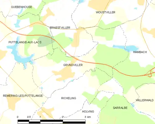 Detailkaart van de gemeente