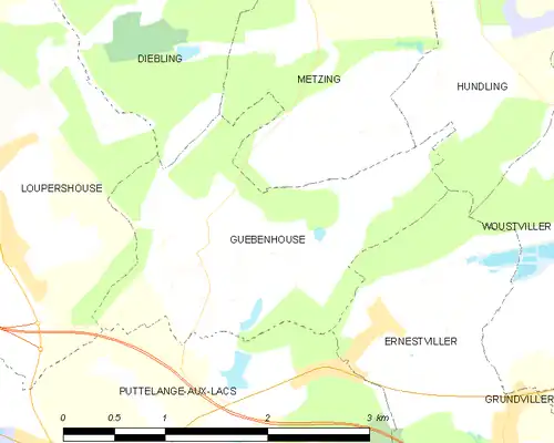 Detailkaart van de gemeente