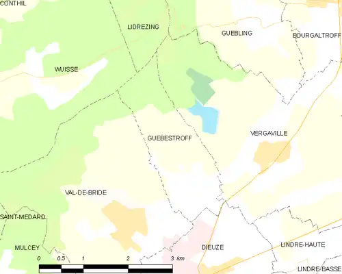 Detailkaart van de gemeente