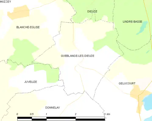 Detailkaart van de gemeente