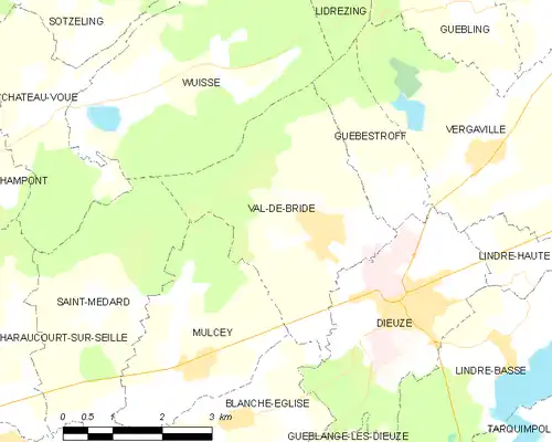 Detailkaart van de gemeente