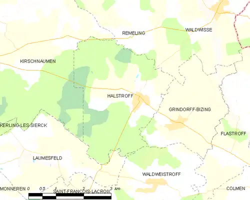 Detailkaart van de gemeente