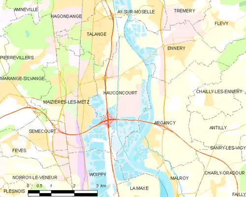 Detailkaart van de gemeente