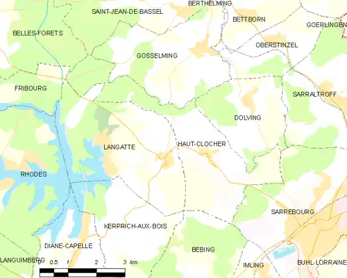 Detailkaart van de gemeente