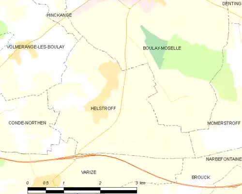 Detailkaart van de gemeente