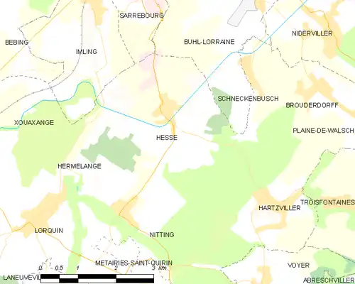 Detailkaart van de gemeente