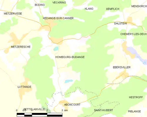 Detailkaart van de gemeente