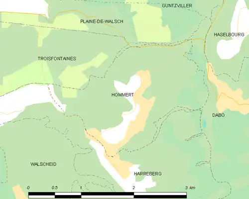 Detailkaart van de gemeente
