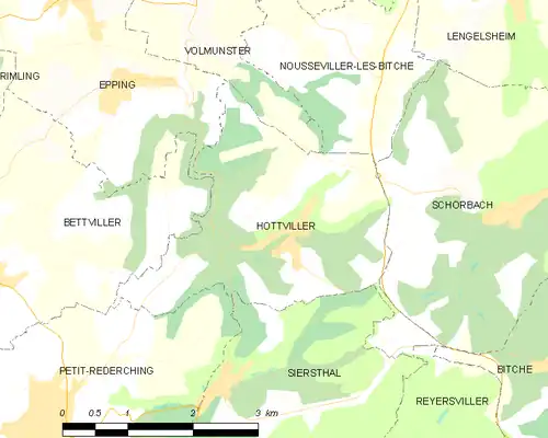 Detailkaart van de gemeente