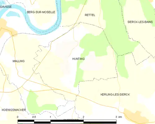 Detailkaart van de gemeente