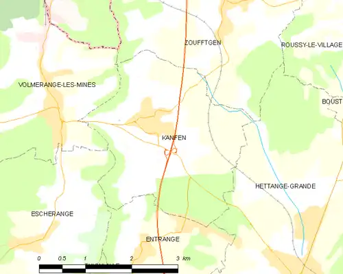 Detailkaart van de gemeente