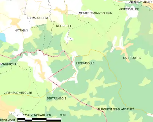 Detailkaart van de gemeente