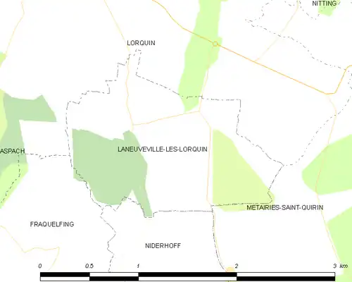 Detailkaart van de gemeente