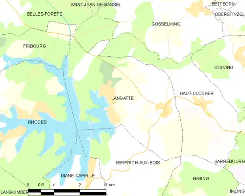 Detailkaart van de gemeente