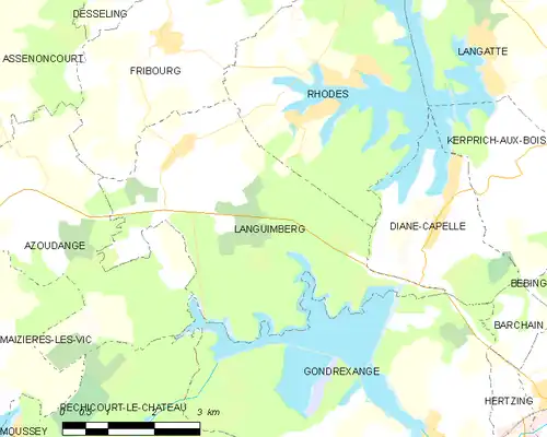 Detailkaart van de gemeente