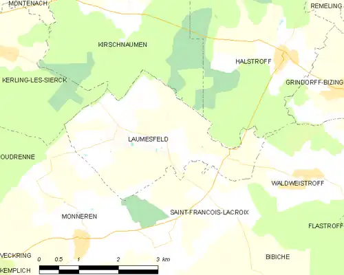 Detailkaart van de gemeente