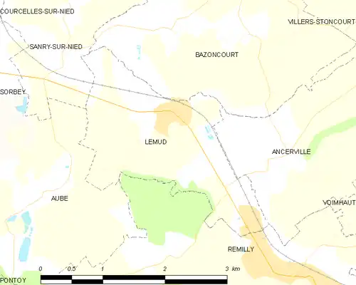 Detailkaart van de gemeente