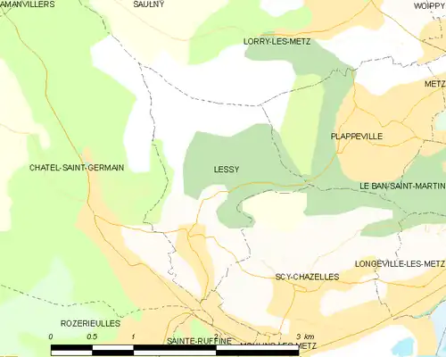 Detailkaart van de gemeente