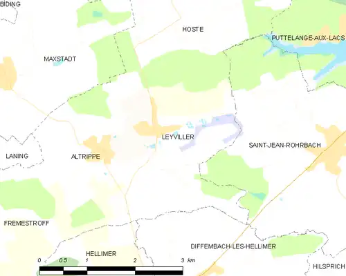 Detailkaart van de gemeente