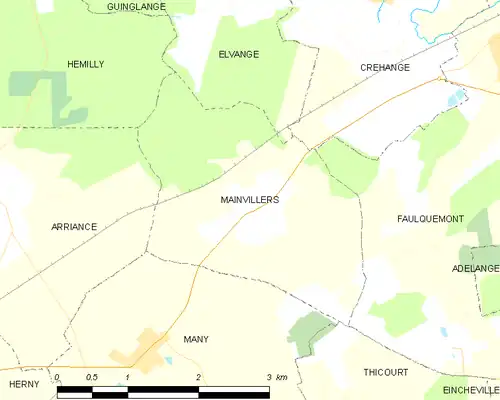 Detailkaart van de gemeente