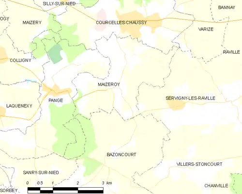 Detailkaart van de gemeente