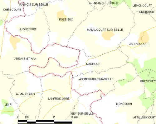 Detailkaart van de gemeente