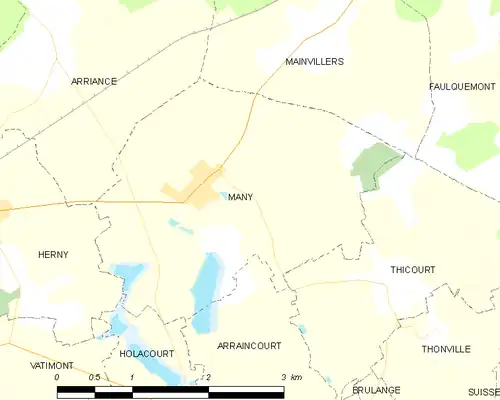 Detailkaart van de gemeente