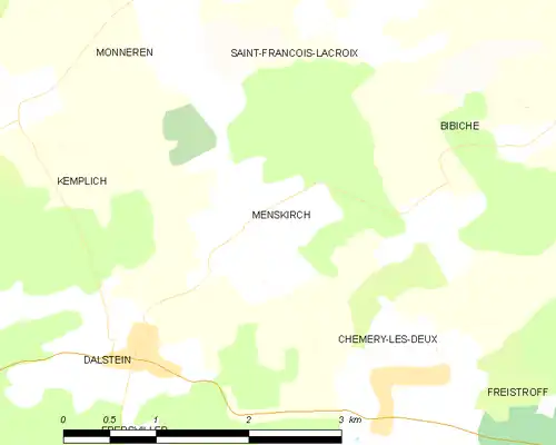 Detailkaart van de gemeente