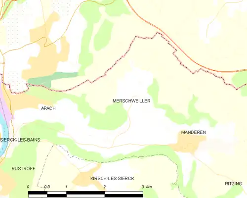 Detailkaart van de gemeente