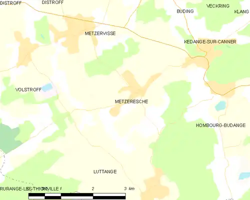 Detailkaart van de gemeente