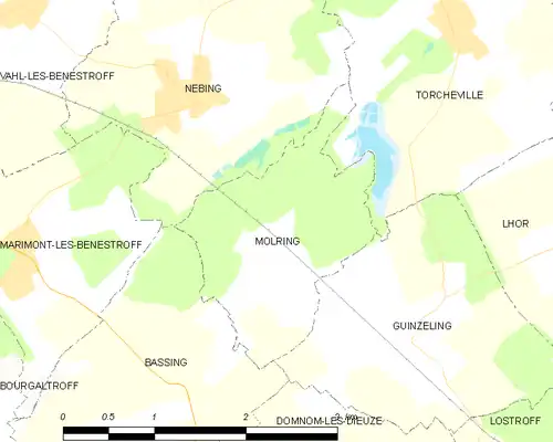 Detailkaart van de gemeente