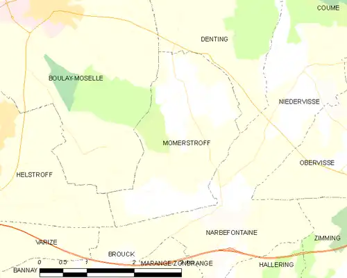 Detailkaart van de gemeente