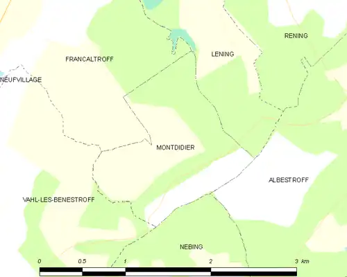 Detailkaart van de gemeente