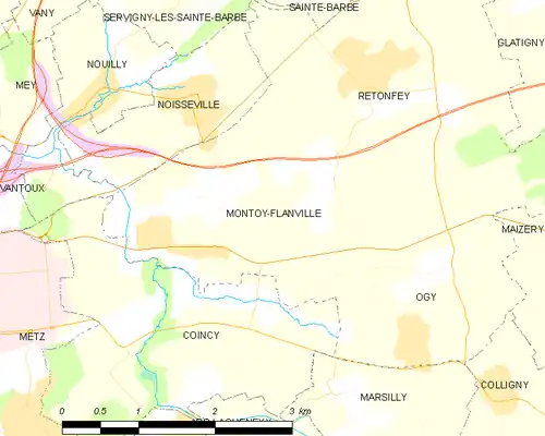 Detailkaart van de gemeente