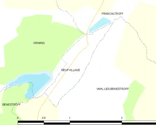 Detailkaart van de gemeente