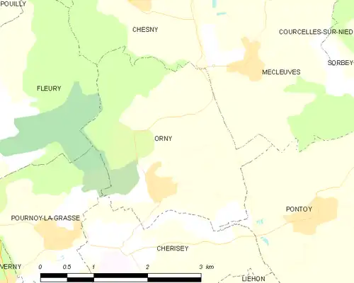 Detailkaart van de gemeente