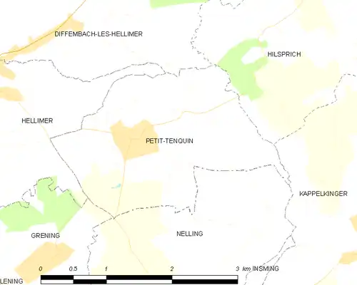 Detailkaart van de gemeente