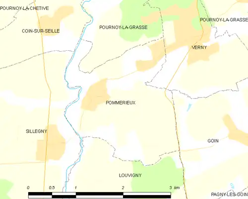 Detailkaart van de gemeente