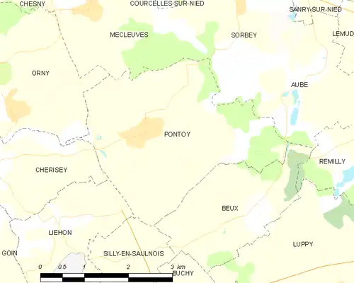 Detailkaart van de gemeente