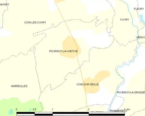Detailkaart van de gemeente