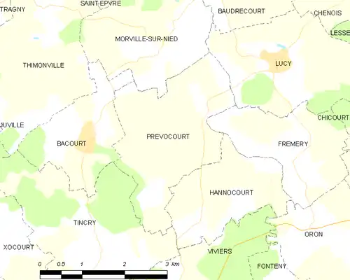 Detailkaart van de gemeente