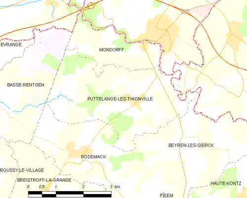 Detailkaart van de gemeente