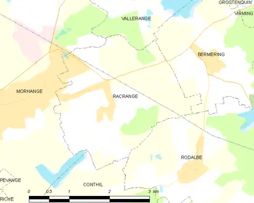 Detailkaart van de gemeente